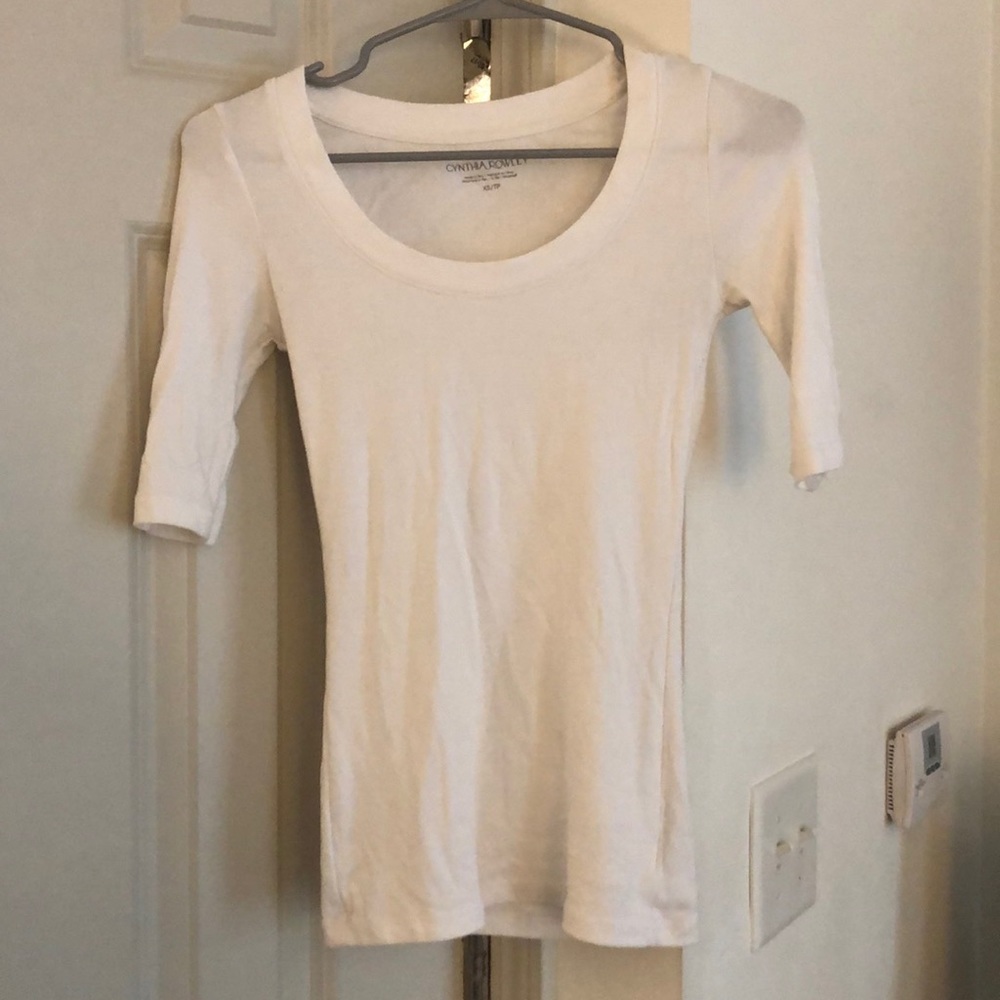 Cynthia Rowley 3/4 sleeve Scoopneck
